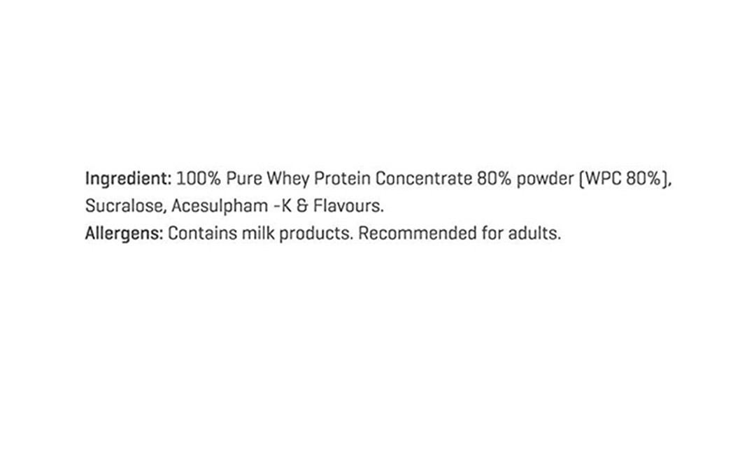 Bulkamino Whey Protein Concentrate 80% Delicious Chocolate   Pack  500 grams